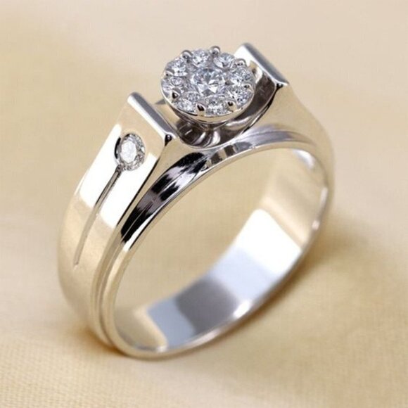 Jewelry - 🎁Dainty Pure Cubic Round Flower Gemstone CZ Rings For Women, PD251